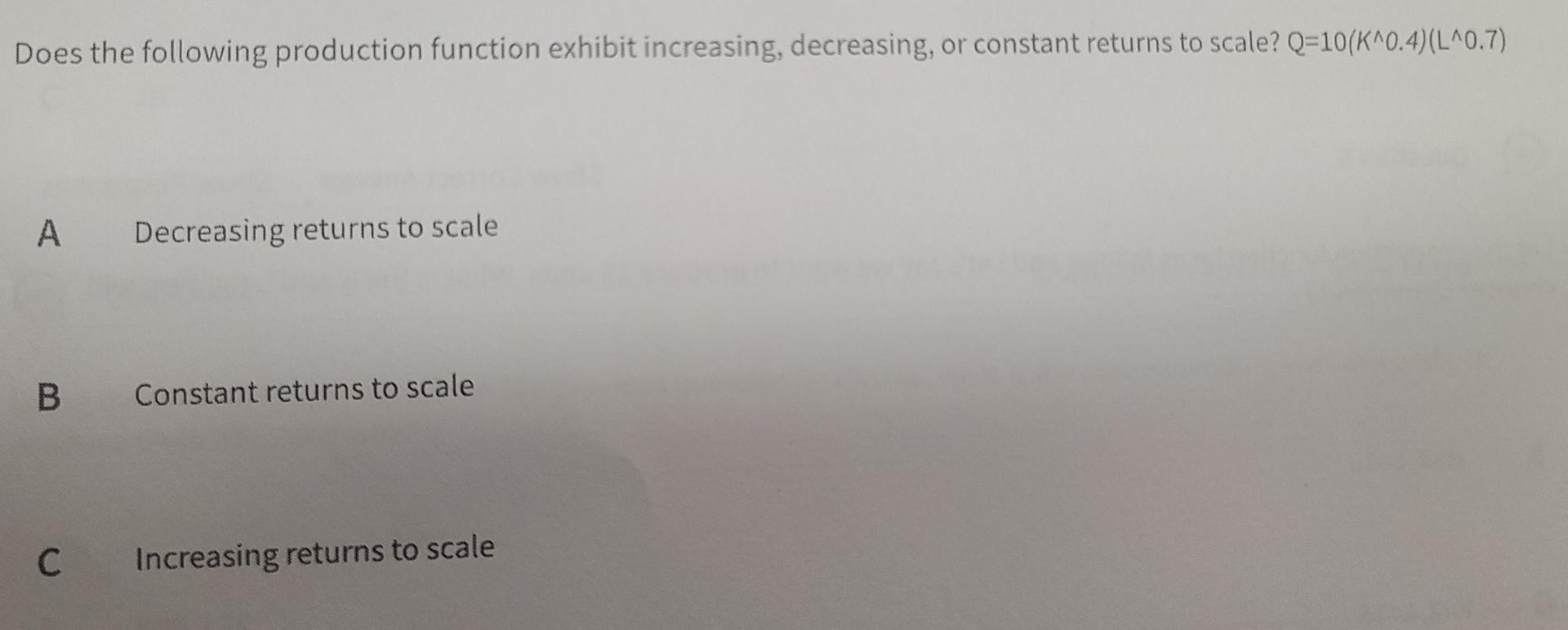 Question 1 Which Statement Is True About The Law Of Diminishing Marginal Returns A Holds In The Short Run Only B Holds 2