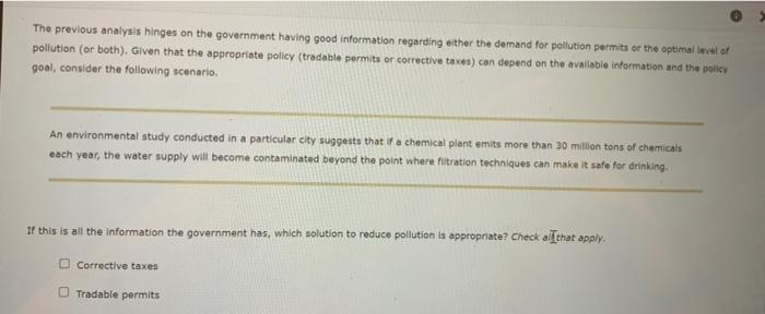 Keep The Highest 1 3 7 Correcting For Negative Externalities Taxes Versus Tradablepermits Power Stations Emit Sulfur 4