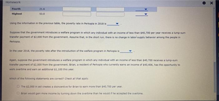 1 Income Inequality And The Poverty Rate The Following Table Summarizes The Income Distribution For The Town Of Perkopl 7