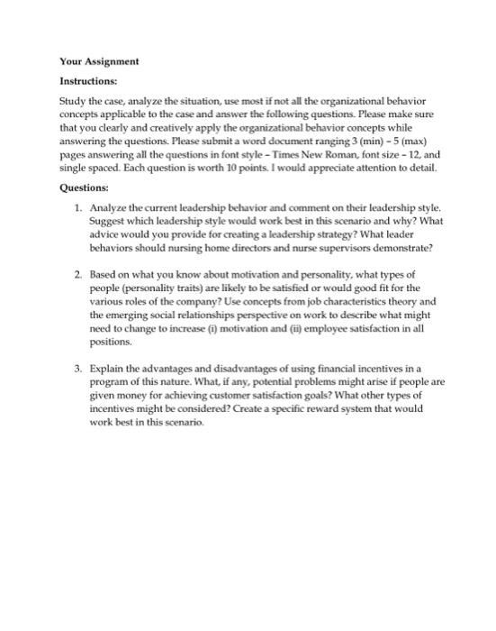 Final Exam Part B Points 30 Points The Scenario Parkway Nursing Care Is An Organization Facing A Massive Change The Co 4