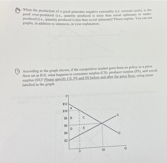 When The Production Of A Good Generates Negative Externality I E External Costs Is The Good Over Produced I E Qua 1