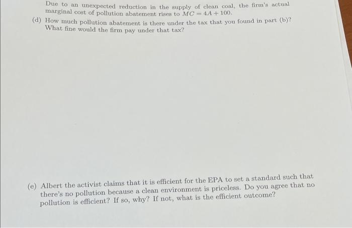 23 25 Points A Local Factory Emits Sulfur Dioxide Into The Environment When Burning Coal Leading To Acid Rain Suppo 3