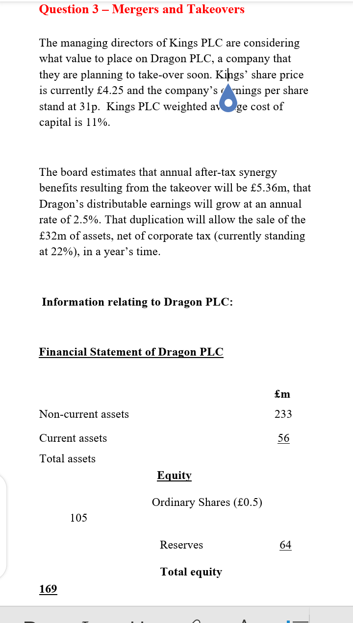 C Dividend Valuation Method 10 Marks Pls Answ 2