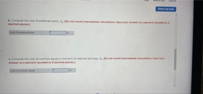 Saved Help Save Exit Submit Check My Work Problem 11 26 Impact Of Credit Ratings On Cost Of Capital Lo11 3 Northwest 3