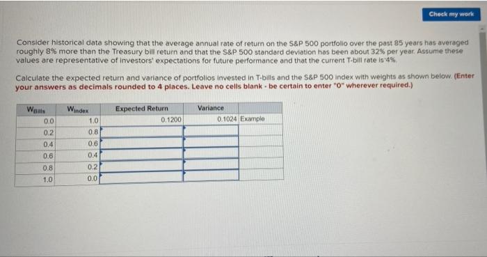 13 10 Points Ellook References Check My Work Consider Historical Data Showing That The Average Annual Rate Of Return On 2