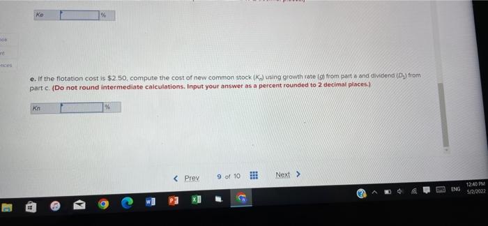 C 10 Chii Hw 9 Aw Check My Work Problem 11 18 Growth Rates And Common Stock Valuation Lo11 3 Business Has Been Good Fo 3