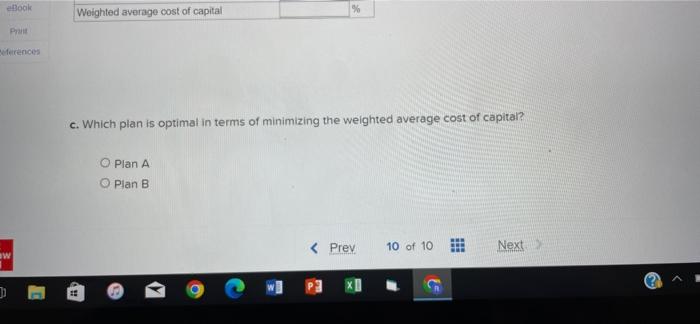 0 Check My Work Problem 11 20 Weighted Average Cost Of Capital Lo11 1 Evans Technology Has The Following Capital Struc 3