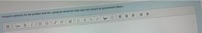Present A Defence For The Position That The Jamaican Financial Crisis Was Not Caused By Govemment Failure B I F U 8x X 1