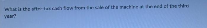 Considering The Purchase Of A New Machine For 600 000 It Will Be Fully Depreciated At The Time Of Purchase Used For Th 2