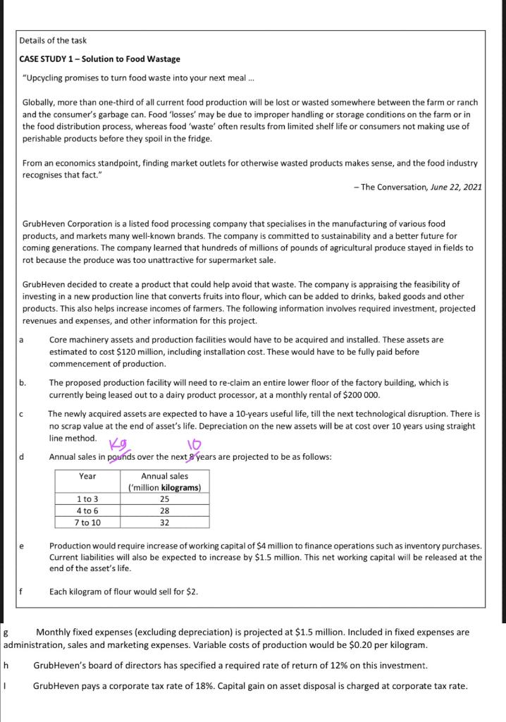 Details Of The Task Case Study 1 Solution To Food Wastage Upcycling Promises To Turn Food Waste Into Your Next Meal 1