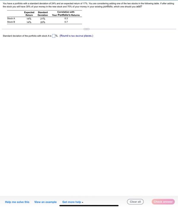 Given 100 000 To Invest Construct A Value Weighted Portfolio Of The Four Stocks Listed Below Stock Price Share Number 2