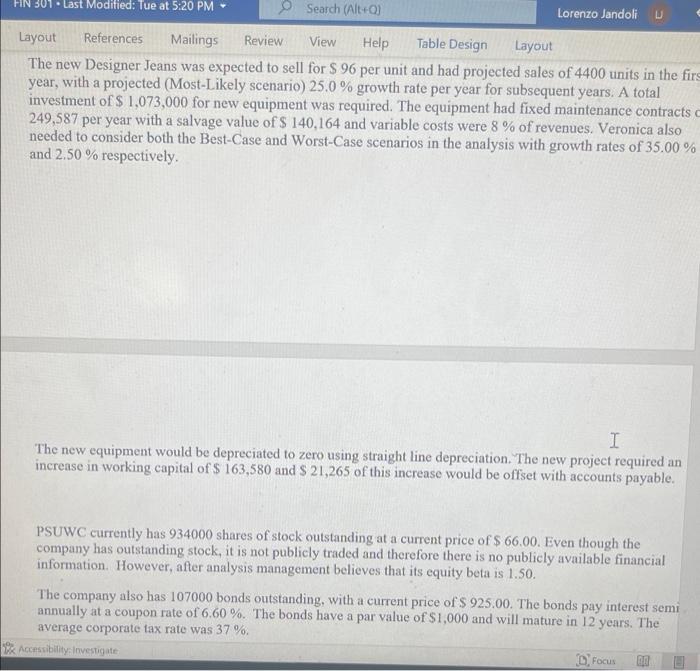 Search Alt Q Lorenzo Jandoli L Review View Help Table Design Layout Fin 301 Last Modified Tue At 5 20 Pm Layout Refer 1