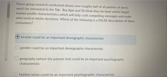 Focus Group Research Conducted Shows Over Roughly Half Of All Parents Of Teens Won T Be Interested In The Tab But Ajax 1
