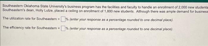 Southeaster Oklahoma State University S Business Program Has The Facilises And Faculty To Handle An Enrollment Of 2 000 2