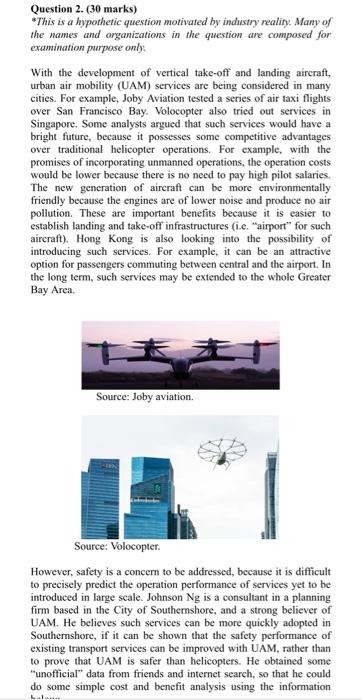 Question 2 30 Marks This Is A Hypothetic Question Motivated By Industry Reality Many Of The Names And Organizations 1