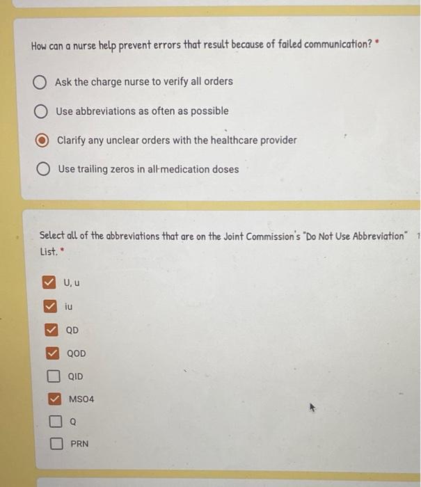 How Can A Nurse Help Prevent Errors That Result Because Of Failed Communication Ask The Charge Nurse To Verify All Orde 1