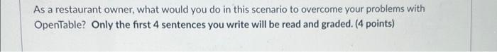 The Following Questions Refer To The Blog Post Is Opentable Worth It Read All The Questions Before You Start So You D 2