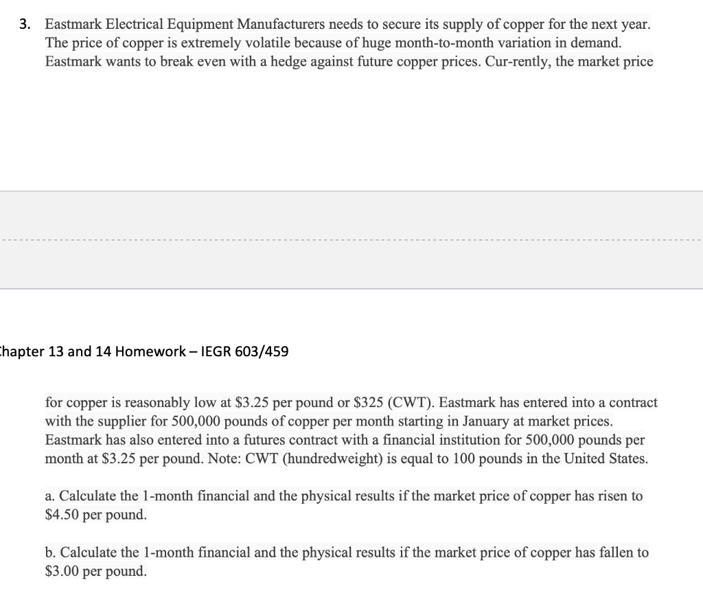3 Eastmark Electrical Equipment Manufacturers Needs To Secure Its Supply Of Copper For The Next Year The Price Of Copp 1