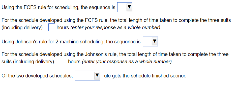 Using The Fcfs Rule For Scheduling The Sequence Is For The Schedule Developed Using The Fcfs Rule The Total Length Of 1