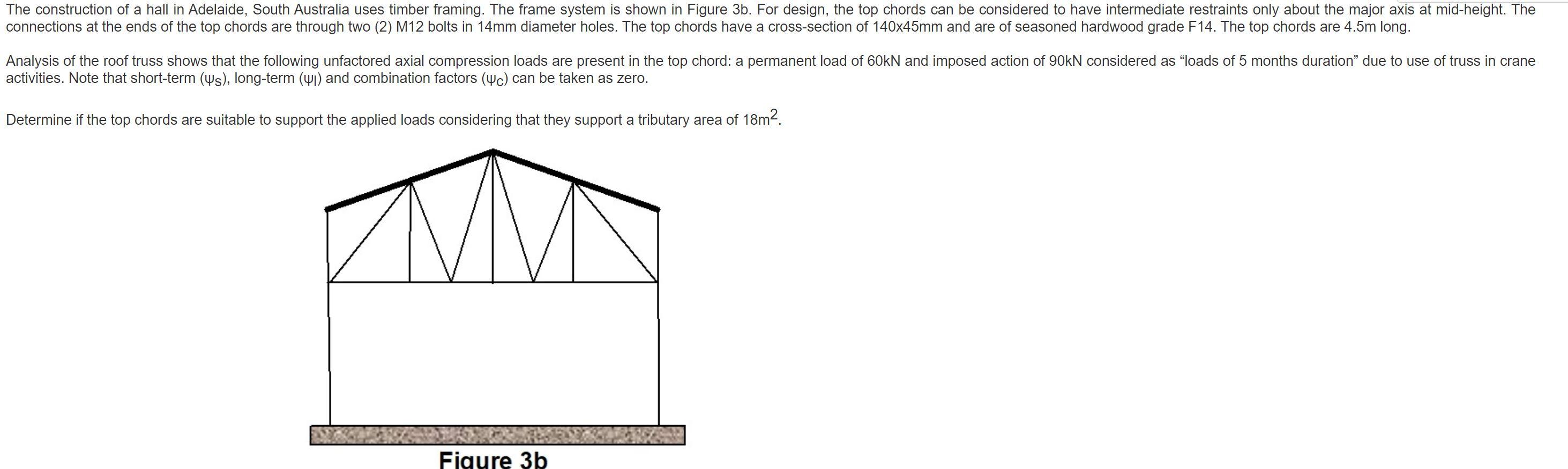 The Construction Of A Hall In Adelaide South Australia Uses Timber Framing The Frame System Is Shown In Figure 3b For 1