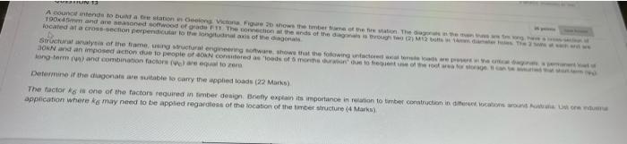 A Counce Intends To Build A Fire Station In Geelong Vicura Figure 20 Shows The Smber Frame Of The Tre Station The Dagona 2