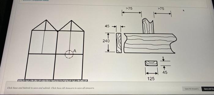 Question Completion Status A Timber Frame For A Restaurant Has A Secondary Column Supported By A Main Beam As Shown In F 2