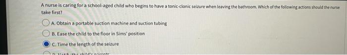 A Nurse Is Caring For A Child Who Has A Tracheostomy Which Of The Following Techniques Should The Nurse Use To Suction 4