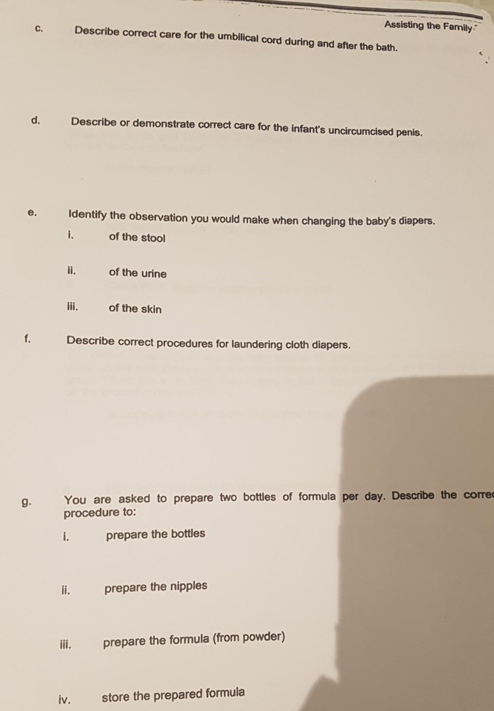 Ule Assisting The Family You Will Be Assigned To A Small Group 5 Persons Discuss And Answer The Following Questions 2