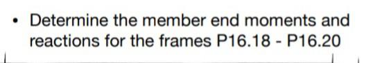 Determine The Member End Moments And Reactions For The Frames P16 18 P16 20 Fig P16 19 3 K F 20 Ft 15k Sa 21 E Co 1