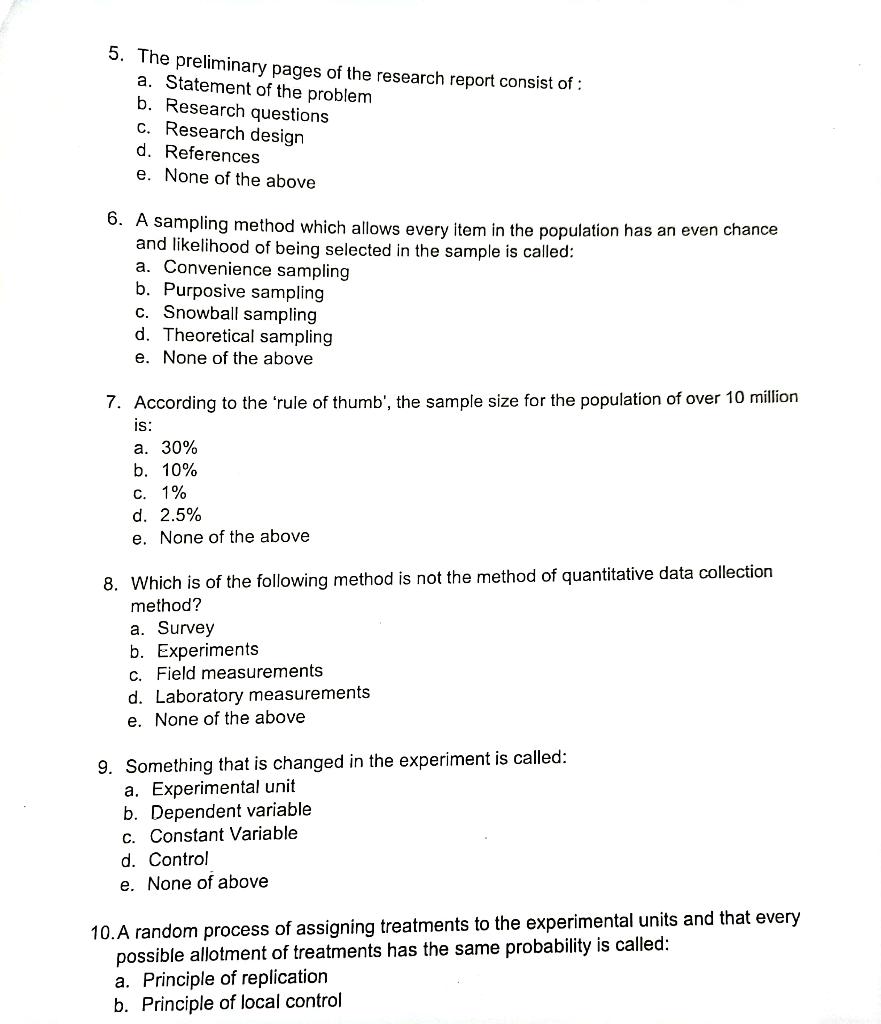 1 The First Step In The Research Is A Preparation Of Research Design B Developing Research Objectives C Writing Res 2