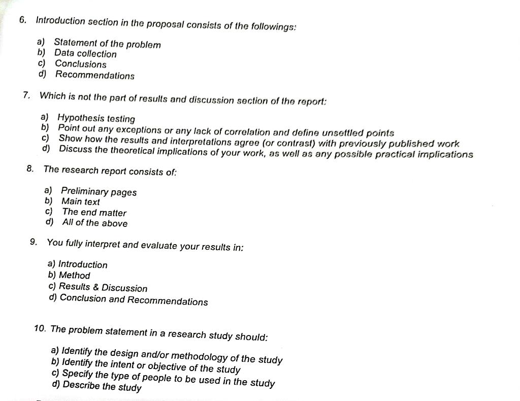 A Please Tick The Correct Answer 1 10 20 Points 1 Which Of The Following Best Describes Quantitative Research 2