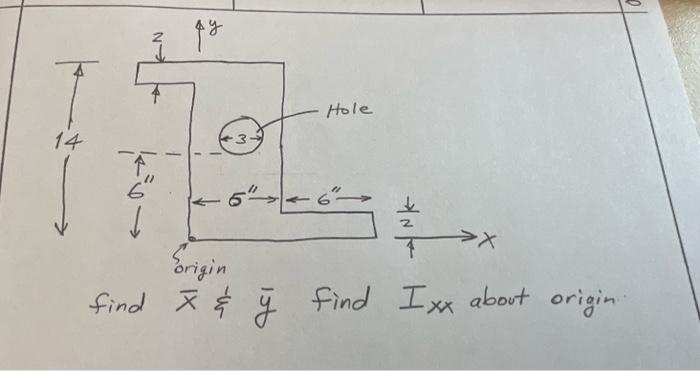 T 14 Gy 3 Hole 6 X Sorigin X Find Y Find Ixx About Origin 9 1