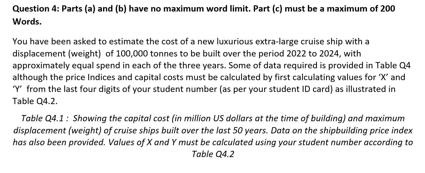 Question 4 Parts A And B Have No Maximum Word Limit Part C Must Be A Maximum Of 200 Words You Have Been Asked T 1