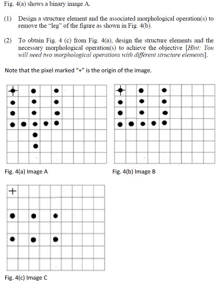 Fig 4 A Shows A Binary Image A 1 Design A Structure Element And The Associated Morphological Operation S To Remove 1