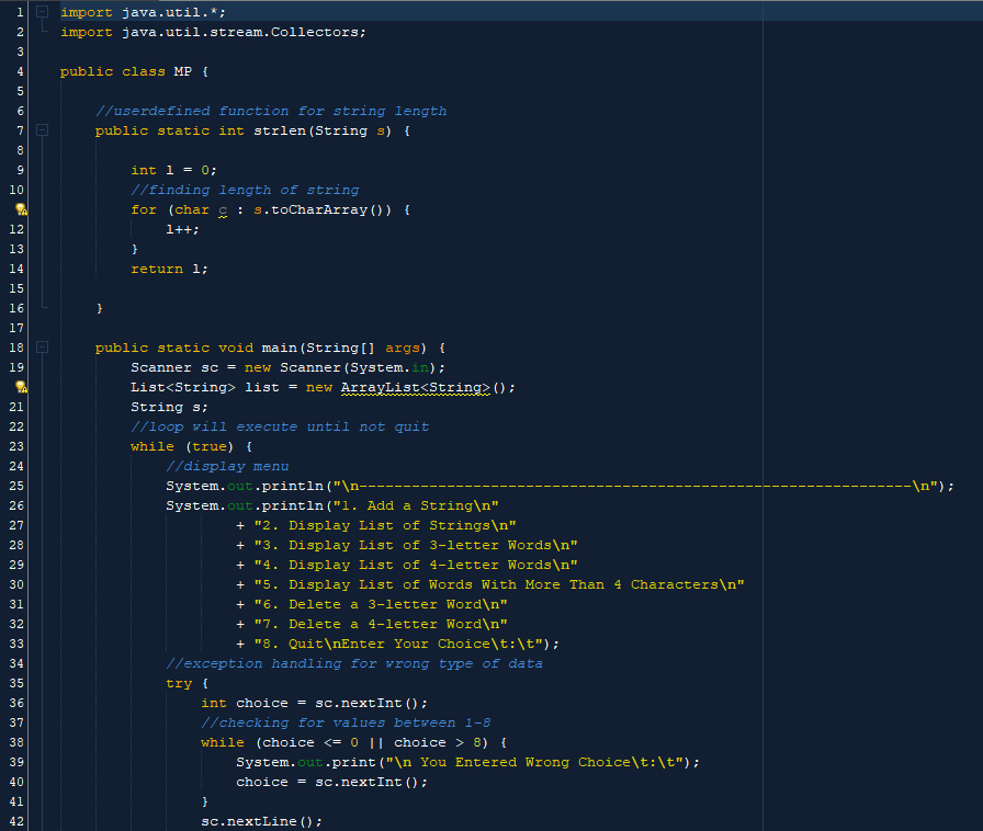 I Need Help With The Modification Of This Code Since The Instructor Gave These Extra Instructions Each List Must Be S 1