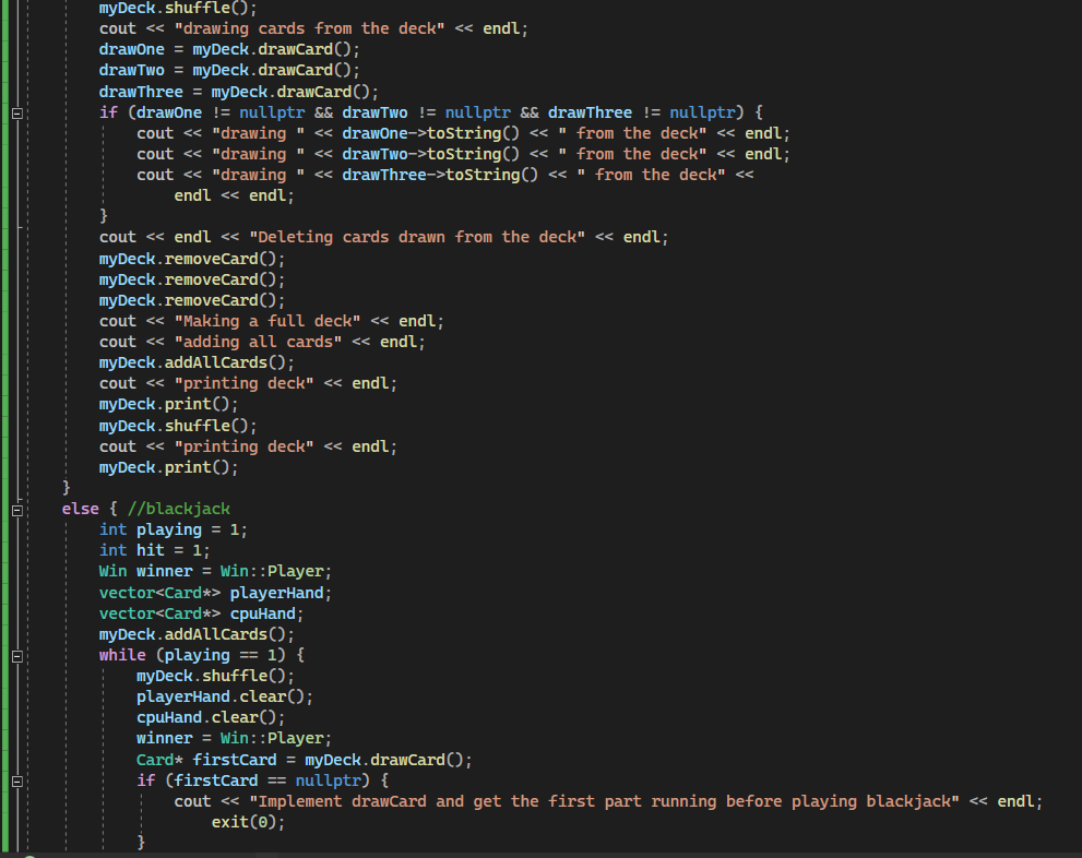 For This Assignment We Will Be Making Blackjack Code Is Provided You Will Need To Only Implement Deckqueue Cpp You A 7