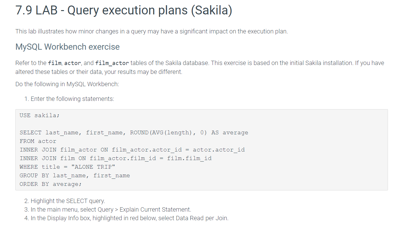 Use Sql Actor Table From Sakia Database Film Table Film Actor Table Expected Output One Table Looks Like The One Below 1