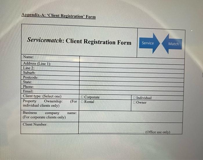 Appendix B Business Registration Form Servicematch Business Registration Form Service Name Australian Business Numbe 3