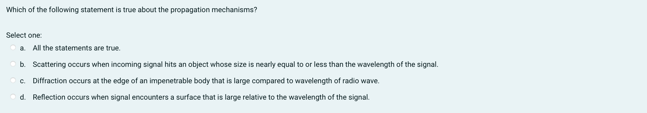 Which Of The Following Statements Are True Select One Or More A If Snr Is High It Is Most Likely That The Data Canno 2