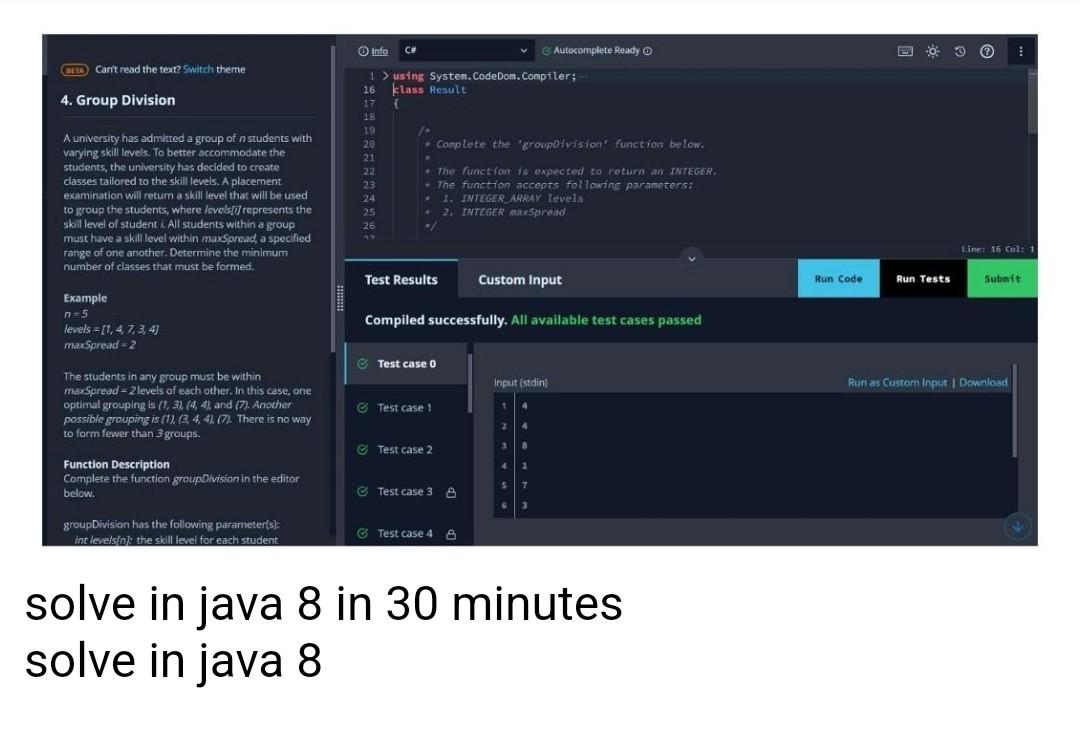 Info C Autocomplete Ready Beta Can T Read The Text Switch Theme 1 Using System Codedom Compiler 16 Class Result 1