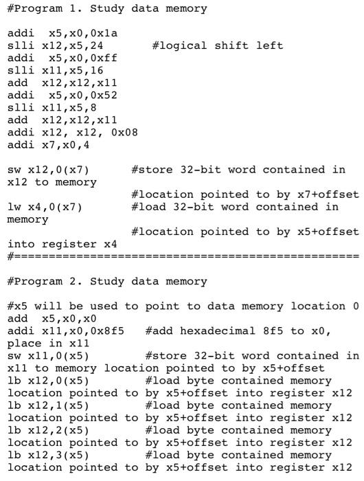 Activity 1 40points Risc V Programming Risc Project Using The Risc V Interpreter Available At Https Www Cs Cornell 3