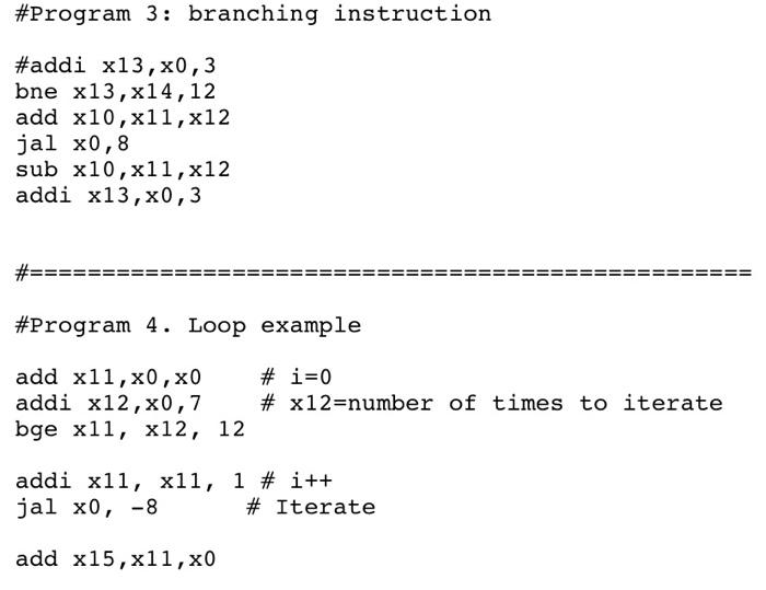Activity 1 40points Risc V Programming Risc Project Using The Risc V Interpreter Available At Https Www Cs Cornell 4