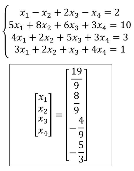 Use Python And Solve The Following Linear Equations Using The Gauss Jordan Elimination Method Declare A Function So Tha 1