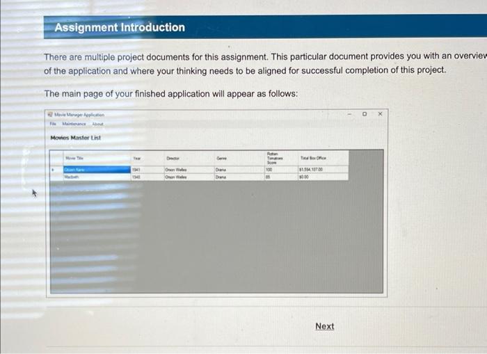 Assignment Introduction There Are Multiple Project Documents For This Assignment This Particular Document Provides You 1