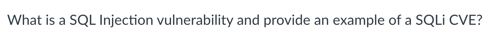Short Answer Question 1
