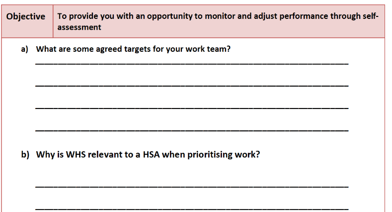 Objective To Provide You With An Opportunity To Monitor And Adjust Performance Through Self Assessment A What Are Some 1