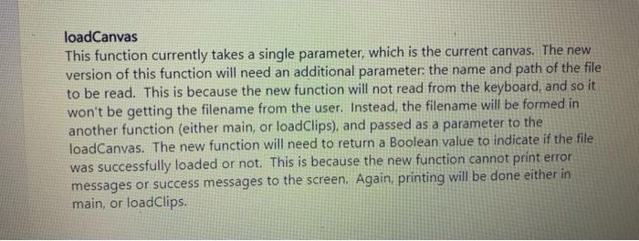 Loadcanvas This Function Currently Takes A Single Parameter Which Is The Current Canvas The New Version Of This Functi 1