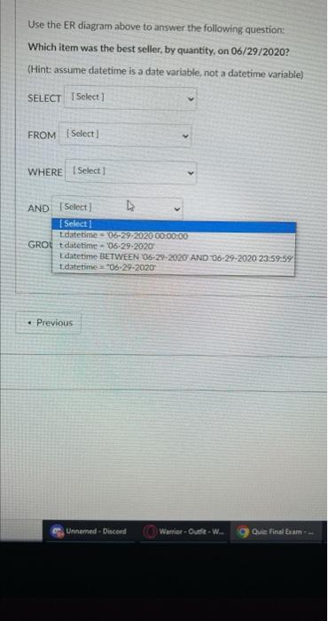 Please Refer To This Image To Answer The Next 4 Questions Items Transactions Pk Barcode 1 10 Pk Transactionid Purchas 5