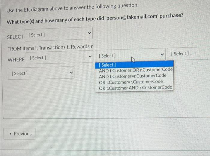Please Refer To This Image To Answer The Next 4 Questions Items Transactions Pk Barcode 1 10 Pk Transactionid Purchas 4