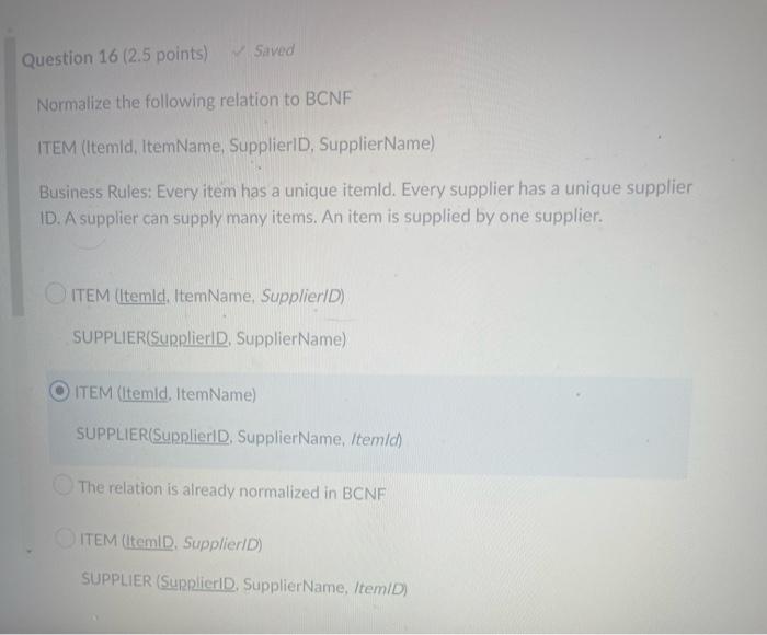 Deviceld Question 19 2 5 Points Saved Enforcing Referential Integrity Ensures That There Is A Matching Value For The 2